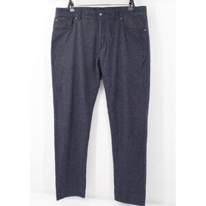 Johnnie o jeans men's 38 L34 blue stretch cotton blend flat front pockets